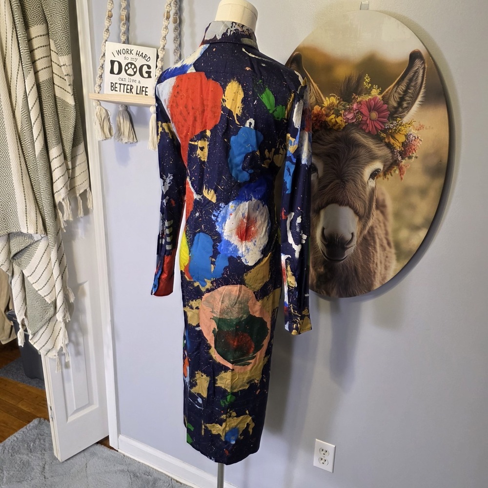 Ralph Lauren Purple Label Charley Print Cotton Satin Day Dress Size 6 $2,990 - Picture 4 of 11